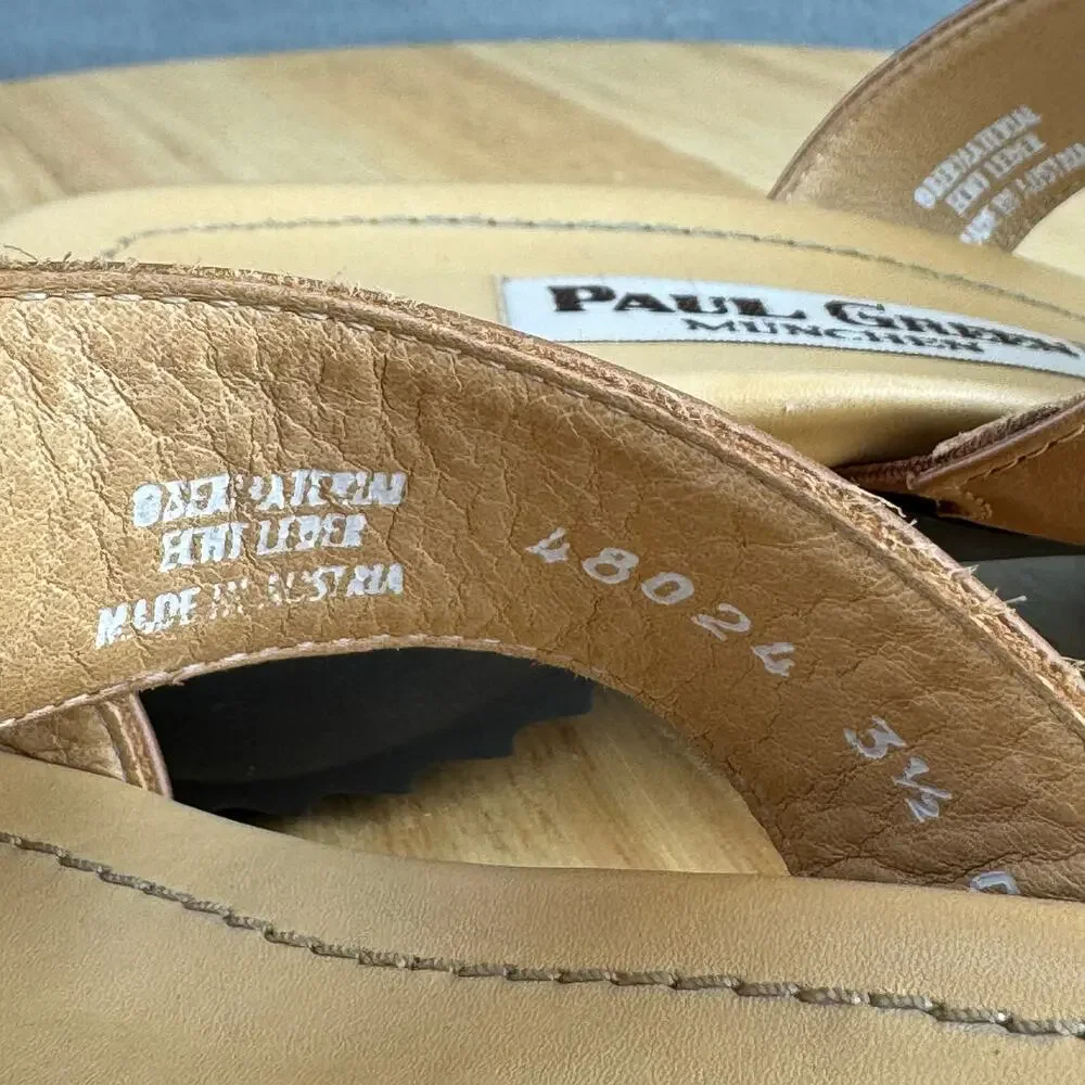 Paul Green München Brown Leather Slide Sandals Women’s Size 3.5 UK / 6 US - Picture 8 of 8